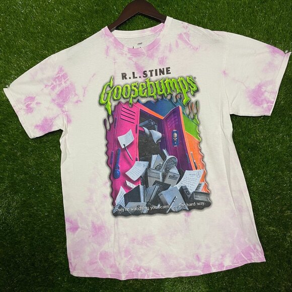 R.L Stine Goosebumps TV Show Graphic Tie-dye T-shirt size Medium - Picture 4 of 4